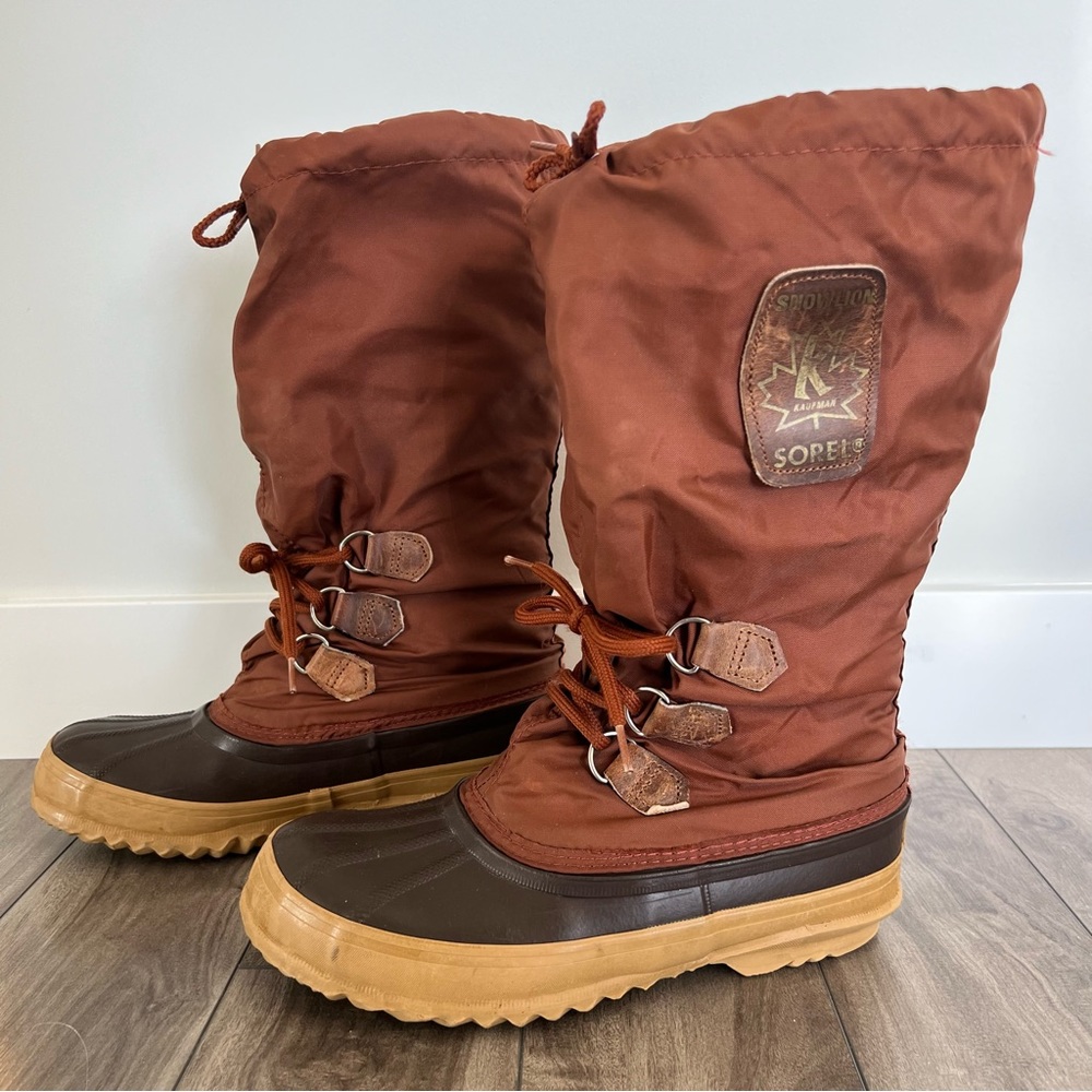Vintage Sorel Snow Lion Insulated Winter Boots - Size 10